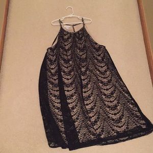 Black lace with nude slip from Younker’s